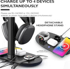 Airpod Max Charger Stand with 15w Wireless Charger, Suguder 4 in 1 Headset - Image 2
