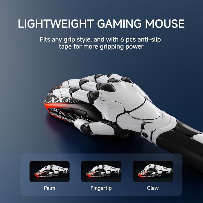 EWEADN X23Pro Wireless Gaming Mouse, 2.4G/BT5.0/USB-C Esports Gaming Mouse - Image 6