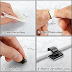 65 Pcs Cable Clips, Adhesive Cable Organizer Cord Holder Wire Clip Wire - Image 5