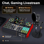 Podcast Microphone Bundle with Live Sound Card Audio Mixer, Podcast Equipment - Image 6