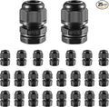 25 PCS 3/8" NPT Nylon Cable Gland Joints by RTHIEAI
