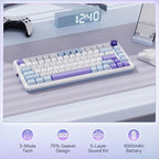 Redragon K673 MAX 75% Wireless Gasket RGB Gaming Keyboard, 3-Modes 81 Keys PBT - Image 2