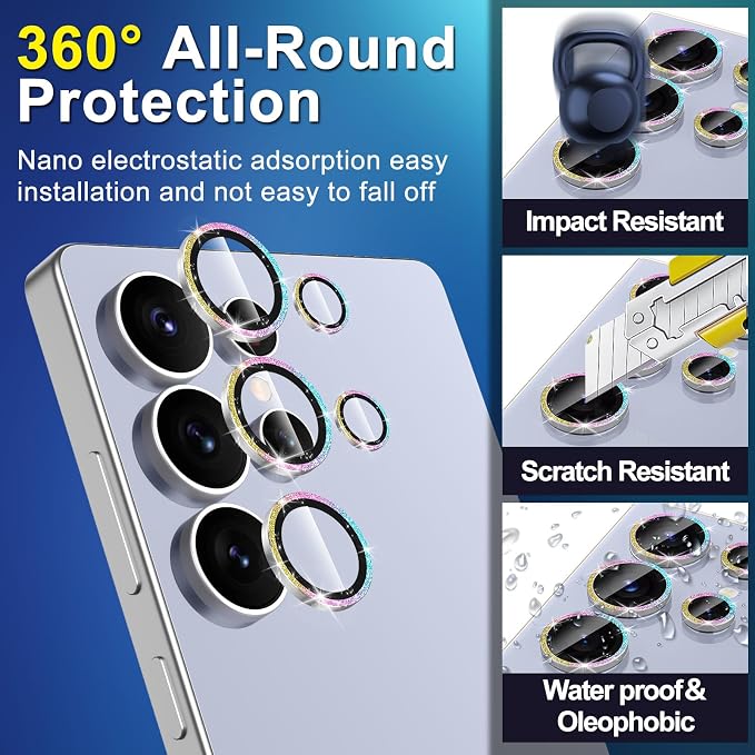for Samsung Galaxy S25 Ultra Camera Lens Protector, Individual Metal Ring - Image 3