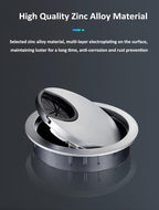 3 Pcs Satin Nickel Metal Cable Grommet, Zinc Alloy Desk Table Grommet Cable - Image 3
