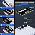 for Samsung Galaxy S25 Camera Lens Protector, Individual Metal Ring Tempered - Image 6