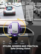 Wireless Car Charger, 15W Fast Charging Auto Clamping Car Charger Cell Phone - Image 6