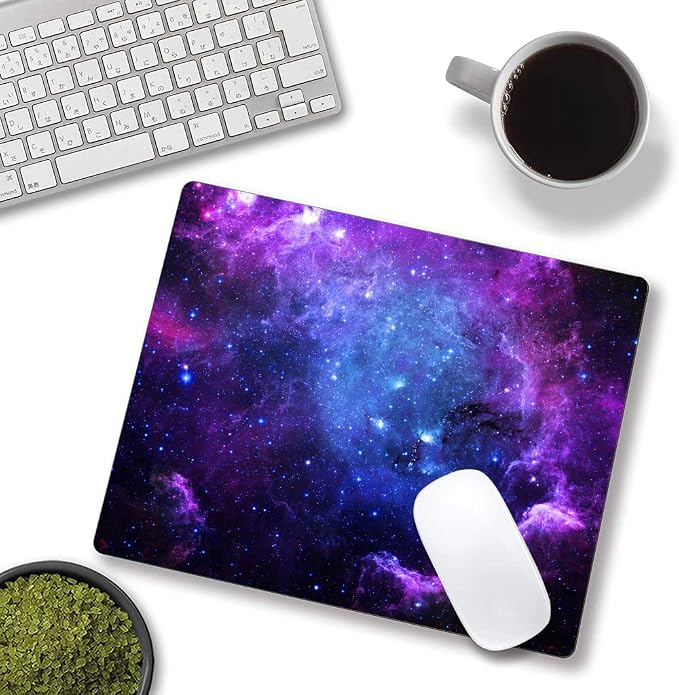 Mouse Pad, Galaxy Mouse Pad, Cute Square Waterproof Mouse Mat Non-Slip Rubber - Image 4