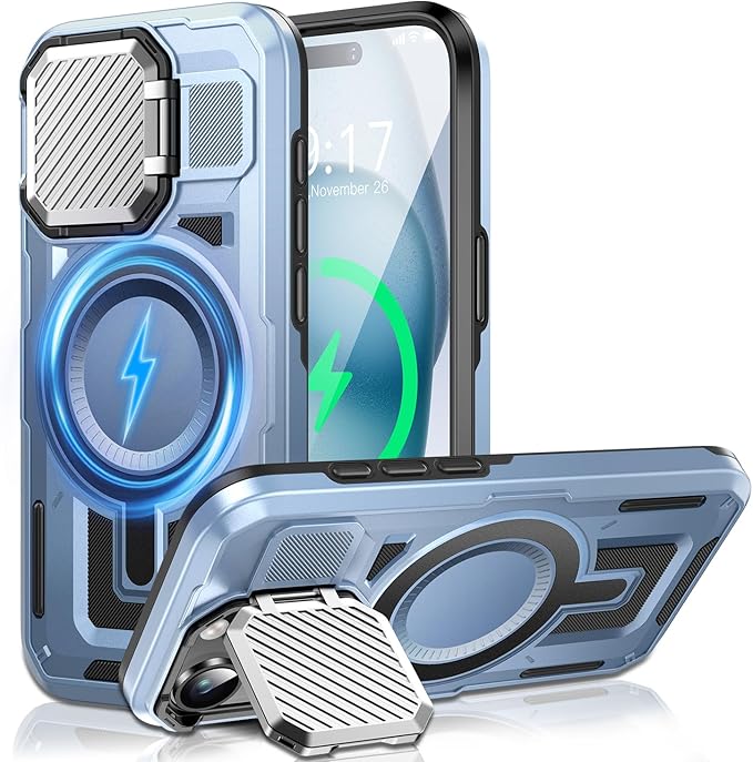 Camera Stand Case for iPhone 15, 2024 Version Military Grade Protective Soft by Unknown