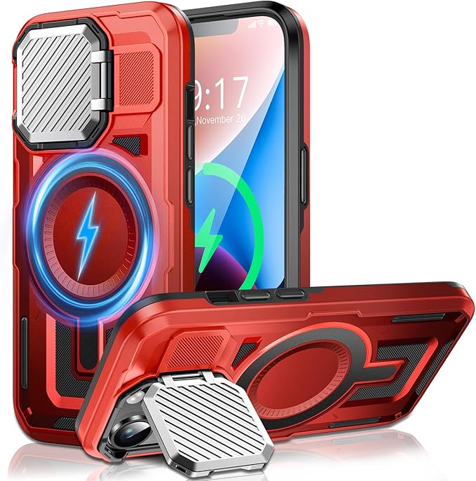 Camera Stand Case for iPhone 13/14, 2024 Version Military Grade Protective Soft by Unknown