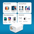 LCGENS USB C Wall Charger Block 20W, Dual Port PD Power Delivery Fast Type C - Image 3