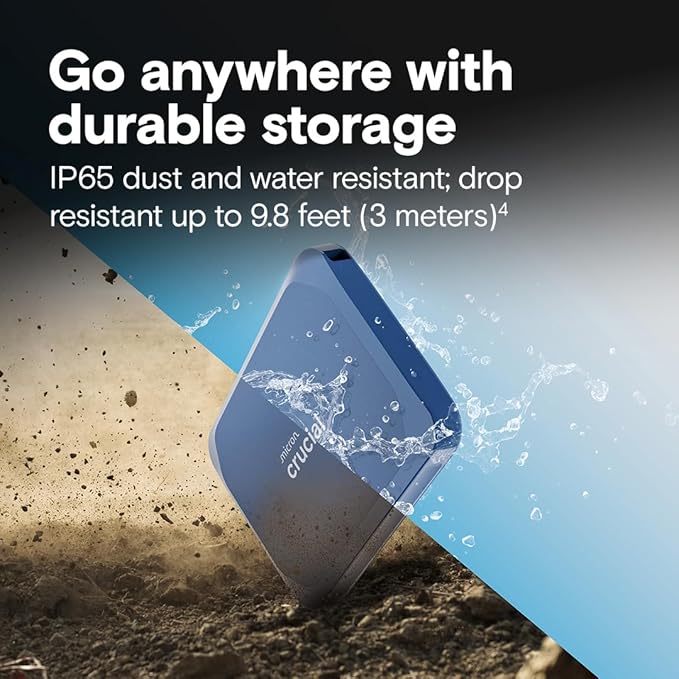 Crucial X10 6TB Portable SSD, USB 3.2 USB-C, External Solid State Drive - Image 4