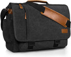 ESTARER Men Messenger Bag 15.6 inch, Water-resistant Canvas Computer Work Bag by ESTARER
