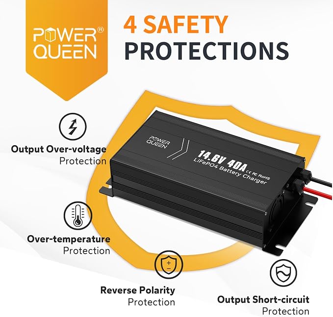 Power Queen Bluetooth 12V 100Ah LiFePO4 Battery - Image 7