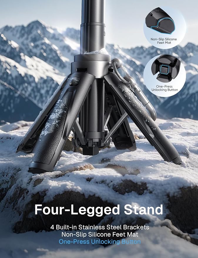 MAGIC JOHN Phone Tripod with 2 Selfie Light, Portable Pocket Size Selfie Stick - Image 7