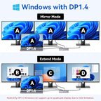 USB C Docking Station 3 Monitors Laptop Dock Dual Monitor - Image 3