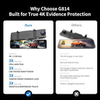 JOMISE G814 11" 4K+2.5K Rear View Mirror Camera — No WiFi/Bluetooth, Mirror - Image 7