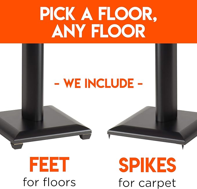ECHOGEAR Premium Universal Floor Speaker Stands - Image 5