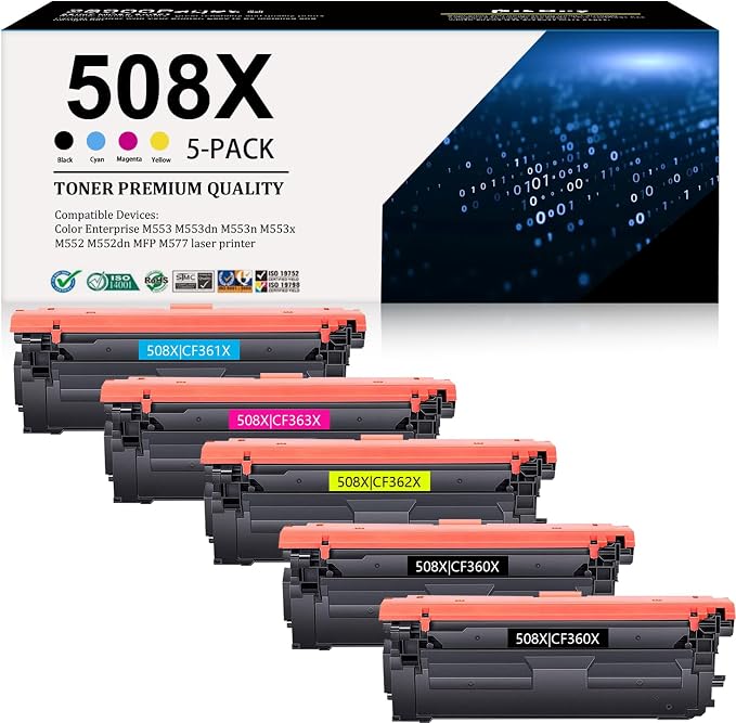 508X Toner Cartridge Combo Pack Replacement by PikBey