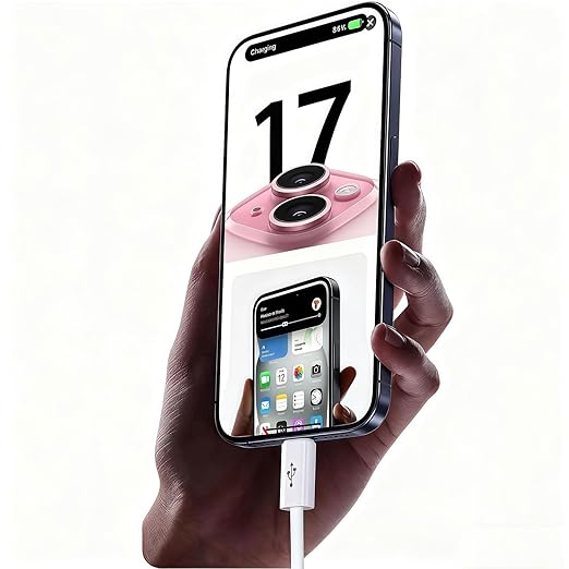 Short iPhone 17/16/16e/15 USB C to USB C Woven Cable - Image 2