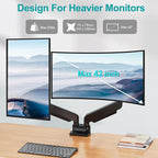 MOUNT PRO Dual Monitor Stand for Max 43 Inch Ultrawide Computer Screen - Image 4