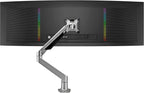 Premium Height Adjustable Single Monitor Arm Stand: Desk/Grommet Mount by RestoreFurniture