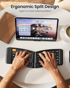 ProtoArc Ergonomic Foldable Keyboard, XK03 Split Folding Travel Bluetooth - Image 3