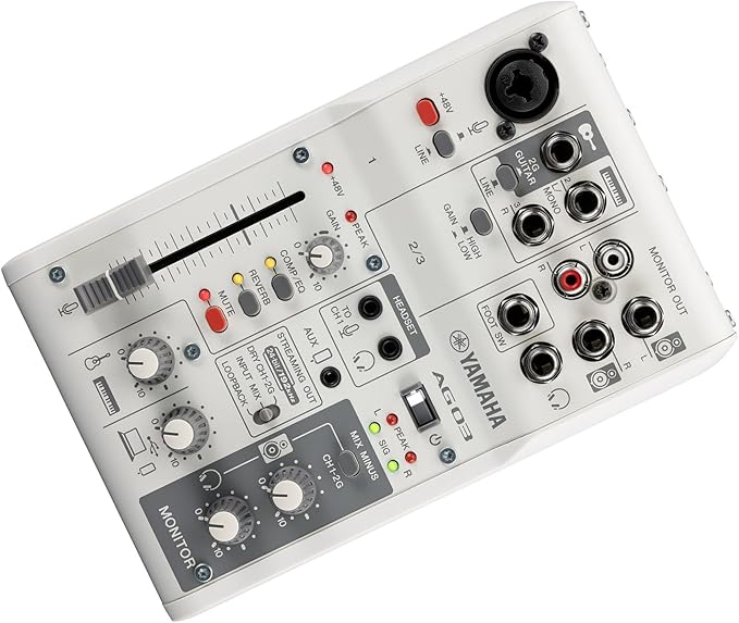 Yamaha AG03MK2 White 6-Channel Live Streaming Loopback Mixer/USB Interface - Image 5