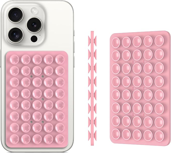 2PACK Silicone Double Sided Suction Phone Case Mount, Detachable Hands Free & - Image 2