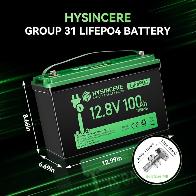 12V 100Ah LiFePO4 Battery BCI Group 31 Lithium Battery, Deep Cycle Battery - Image 5