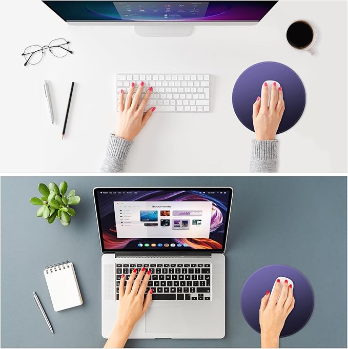 ITNRSIIET Mouse Pad Non-Slip Rubber Base Smooth Surface Stitched Edges - Image 2