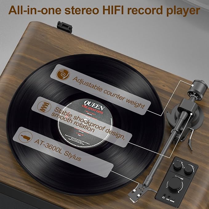 Record Player High-Fidelity Turntable - Image 3