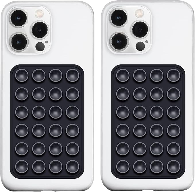 2 Pack Silicone Suction Phone Case Mount, Silicon Adhesive Phone Grip by LvShuLiangPin