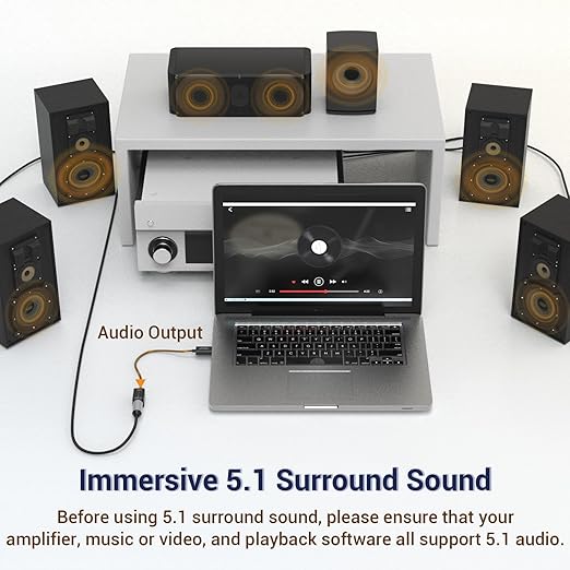 Cubilux USB A to TOSLINK Optical Audio Adapter, Unidirectional USB Type A to - Image 3