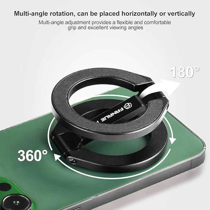 Magnetic Ring Phone Holder for iPhone 16, Double Ring Adjustable Cell Phone - Image 3