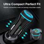MOCA 51W QC 3.0 Fast Charging W/ 2pcs 3.3ft A-P/C-P Cable Car Charger - Image 6