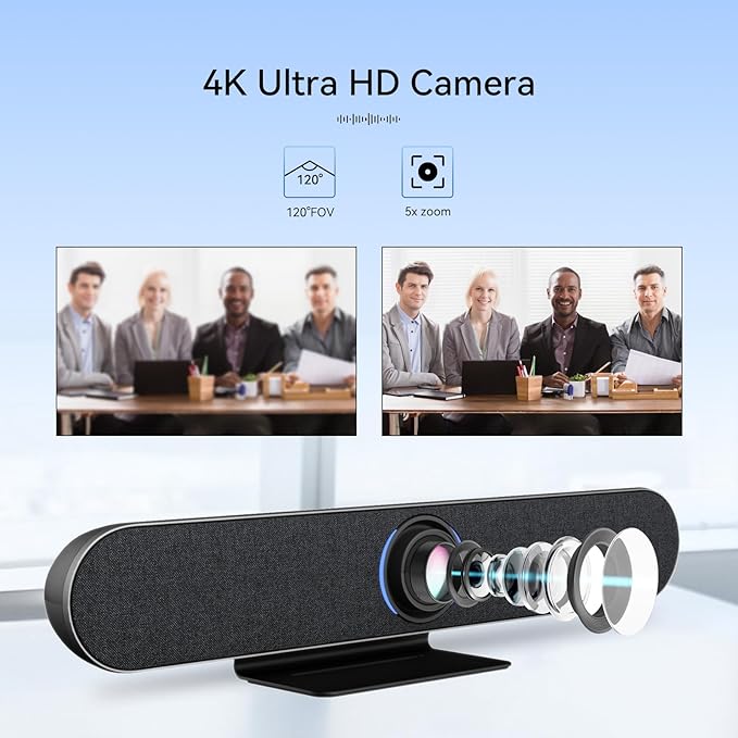 Retekess TC201 4K USB Video Conference Room Camera, AI Auto Fram, Speaker - Image 5
