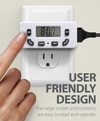Fosmon Digital Timer for Electrical Outlets, Indoor 24 Hour Light Timer - Image 4