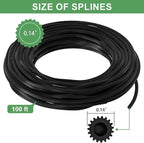 Window Screen Repair Kit, Screen Door Repair Kit, 0.14"X100' Screen Spline - Image 3