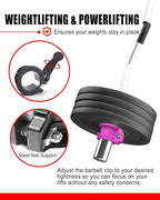 Olympic Barbell Clamps 2 inch Adjustable Barbell Clips Quick Release Pair of - Image 5