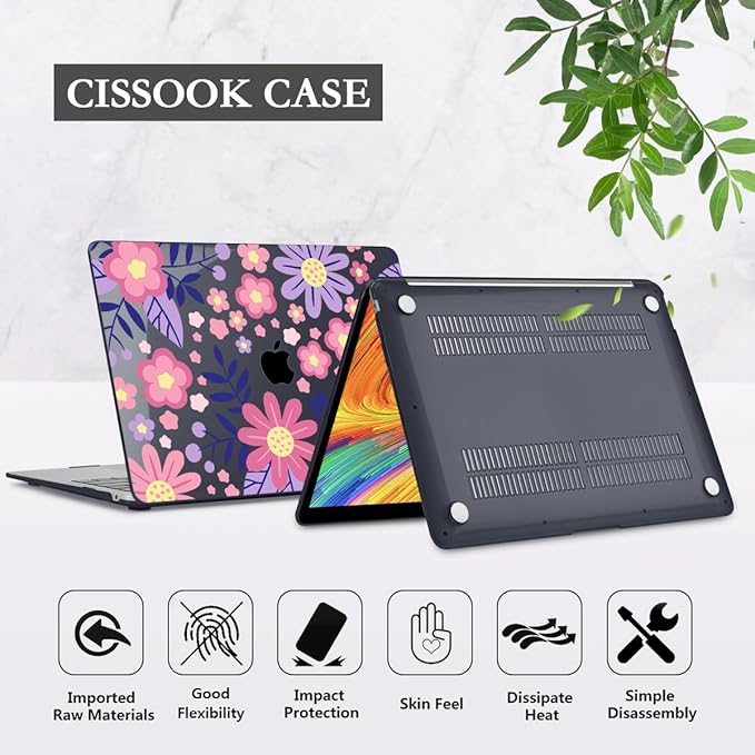 CISSOOK for MacBook Air 13 inch M1 Case 2021 2020 2019 2018, Hard Shell Case - Image 5