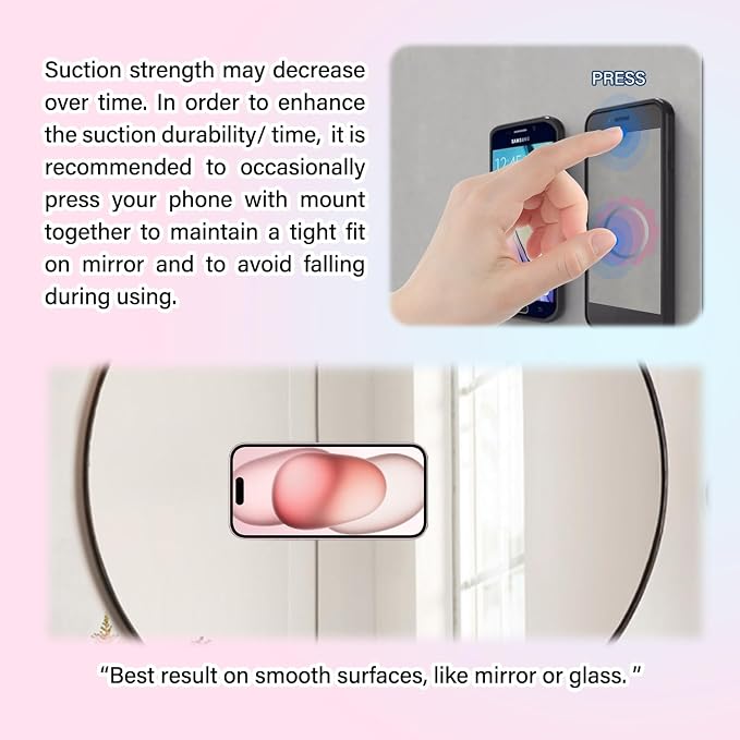 2 Pack Double Sided Silicone Suction Cup Phone Case Mount, Hands-Free Silicon - Image 4