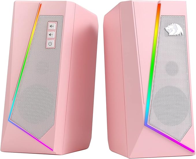 Redragon GS520 RGB Desktop Speakers, 2.0 Channel PC Computer Stereo Speaker - Image 9