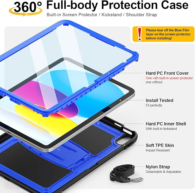 SEYMAC stock Case for iPad 11th/10th Generation 11''/10.9'' 2025/2022, - Image 5