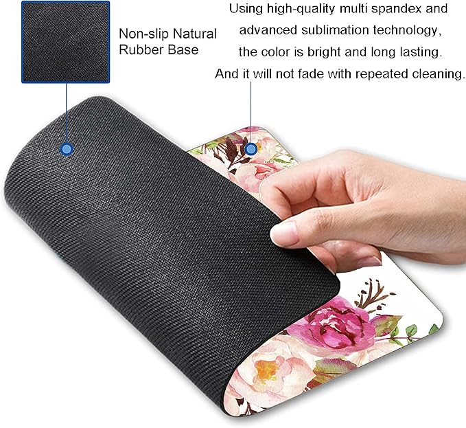 Hokafenle Mouse Pad Motivational, Cute Floral Mouse Pad - Image 2
