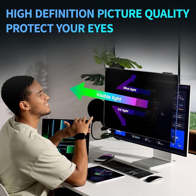 Magnetic Computer Privacy Screen 23.6 inch, Hanging Privacy Screen - Image 7