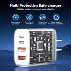 iPhone 16 Charger Block 4-Port, 40W USB C PD Power Adapter Fast Charging+ QC - Image 5