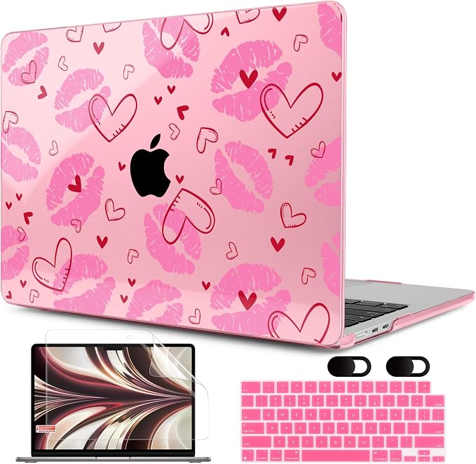 MEEgoodo Case for MacBook Air M4/M3/M2 13.6 inch 2025 2024 2022, Fit Model by MEEgoodo