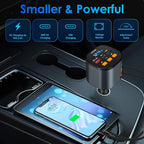 Retractable Car Charger, 5 in 1 Fast Car Phone Charger 90W, Handsfree Call - Image 5