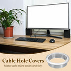 uxcell Desk Grommet, 2-3/8" Zinc Alloy Cable Hole Cover Wire Cord Organizer - Image 6