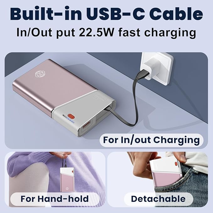 Aaoyun Portable Charger Power Bank, 20000mAh 22.5W PD Fast Charging Powerbank - Image 6